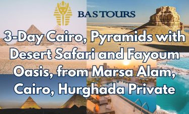 3-Day Cairo, Pyramids with Desert Safari and Fayoum Oasis, from Marsa Alam, Cairo, Hurghada Private